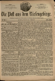 Die Post aus dem Riesengebirge, 1889, nr 82
