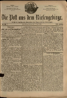 Die Post aus dem Riesengebirge, 1889, nr 83