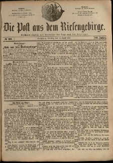 Die Post aus dem Riesengebirge, 1889, nr 90
