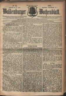 Waldenburger Wochenblatt, Jg. 28, 1882, nr 47