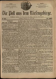 Die Post aus dem Riesengebirge, 1889, nr 101