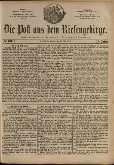 Die Post aus dem Riesengebirge, 1889, nr 109