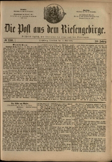 Die Post aus dem Riesengebirge, 1889, nr 110