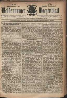 Waldenburger Wochenblatt, Jg. 28, 1882, nr 48