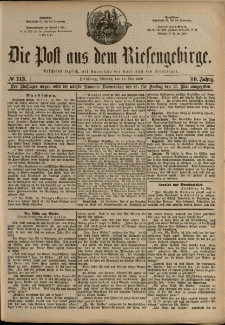 Die Post aus dem Riesengebirge, 1889, nr 113