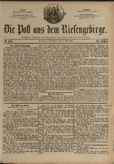 Die Post aus dem Riesengebirge, 1889, nr 115