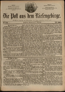Die Post aus dem Riesengebirge, 1889, nr 118