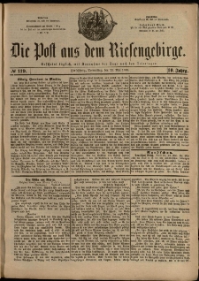 Die Post aus dem Riesengebirge, 1889, nr 119