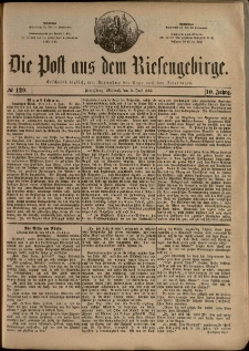 Die Post aus dem Riesengebirge, 1889, nr 129