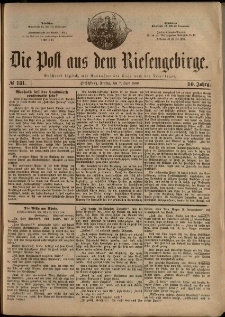 Die Post aus dem Riesengebirge, 1889, nr 131