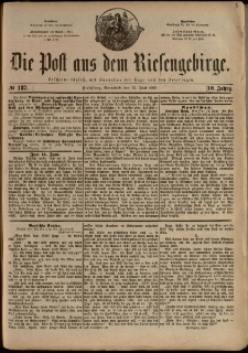 Die Post aus dem Riesengebirge, 1889, nr 137