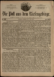 Die Post aus dem Riesengebirge, 1889, nr 139