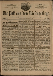 Die Post aus dem Riesengebirge, 1889, nr 142