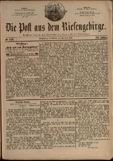 Die Post aus dem Riesengebirge, 1889, nr 143