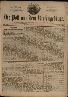 Die Post aus dem Riesengebirge, 1889, nr 146