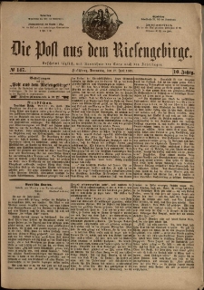 Die Post aus dem Riesengebirge, 1889, nr 147