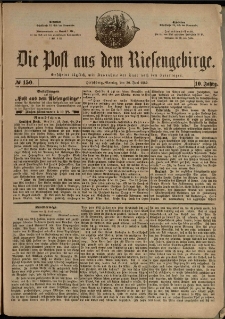 Die Post aus dem Riesengebirge, 1889, nr 150
