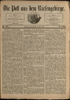 Die Post aus dem Riesengebirge, 1890, nr 153