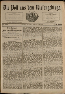 Die Post aus dem Riesengebirge, 1890, nr 158