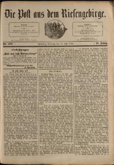 Die Post aus dem Riesengebirge, 1890, nr 162