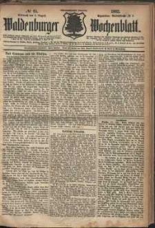 Waldenburger Wochenblatt, Jg. 28, 1882, nr 61