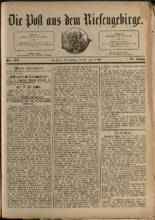 Die Post aus dem Riesengebirge, 1890, nr 176