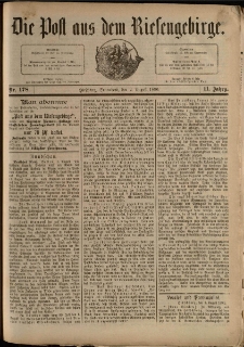 Die Post aus dem Riesengebirge, 1890, nr 178