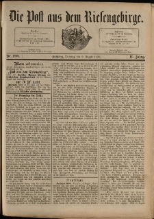 Die Post aus dem Riesengebirge, 1890, nr 180