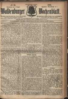 Waldenburger Wochenblatt, Jg. 28, 1882, nr 62
