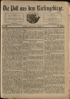 Die Post aus dem Riesengebirge, 1890, nr 179