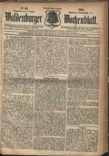 Waldenburger Wochenblatt, Jg. 28, 1882, nr 66