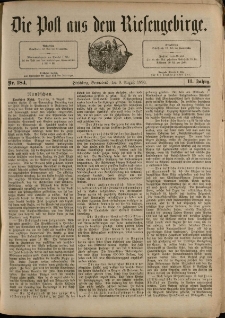 Die Post aus dem Riesengebirge, 1890, nr 184