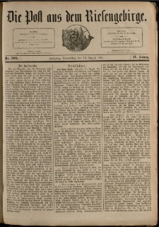 Die Post aus dem Riesengebirge, 1890, nr 188