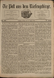 Die Post aus dem Riesengebirge, 1890, nr 189