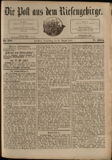Die Post aus dem Riesengebirge, 1890, nr 200
