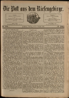 Die Post aus dem Riesengebirge, 1890, nr 203