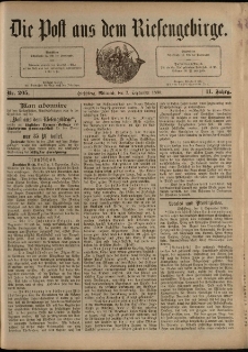 Die Post aus dem Riesengebirge, 1890, nr 205