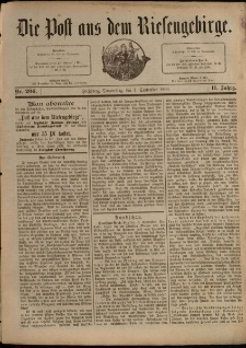 Die Post aus dem Riesengebirge, 1890, nr 206