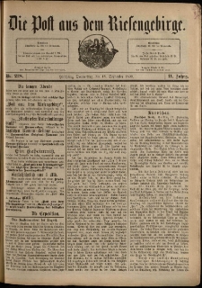 Die Post aus dem Riesengebirge, 1890, nr 218