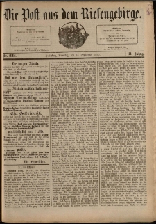 Die Post aus dem Riesengebirge, 1890, nr 222
