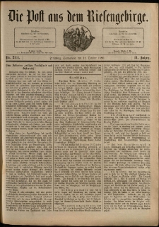 Die Post aus dem Riesengebirge, 1890, nr 244