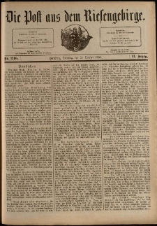 Die Post aus dem Riesengebirge, 1890, nr 246