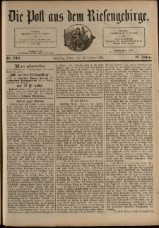Die Post aus dem Riesengebirge, 1890, nr 249