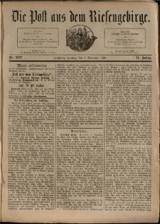 Die Post aus dem Riesengebirge, 1890, nr 257