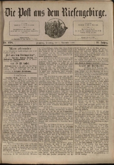 Die Post aus dem Riesengebirge, 1890, nr 258