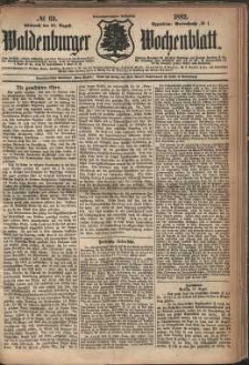 Waldenburger Wochenblatt, Jg. 28, 1882, nr 69