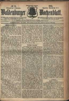 Waldenburger Wochenblatt, Jg. 28, 1882, nr 71