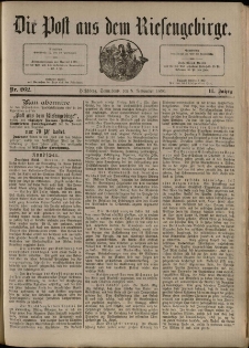 Die Post aus dem Riesengebirge, 1890, nr 262