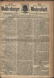 Waldenburger Wochenblatt, Jg. 28, 1882, nr 73