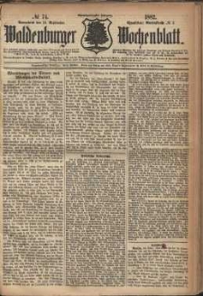 Waldenburger Wochenblatt, Jg. 28, 1882, nr 74